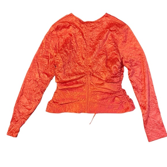GANNI NWT Crinkled Stretch Blouse Size 38 - Picture 3 of 4